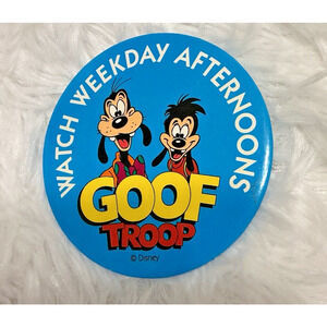 Vintage Disney Cast Member Watch Weekday Afternoon Good Troop Button